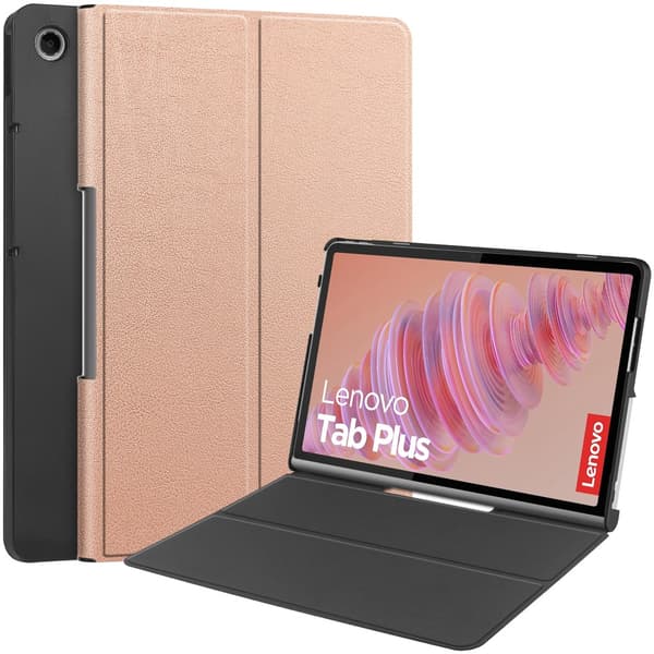 SKALO Lenovo Tab Plus 11.5" Duofold PU-Nahkakotelo - Ruusukulta