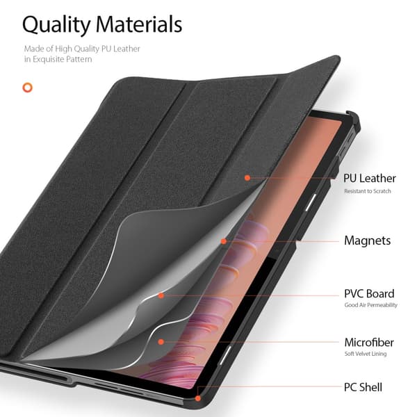 DUX DUCIS Lenovo Tab Plus 11.5" DOMO Series Trifold Suojakotelo - Musta