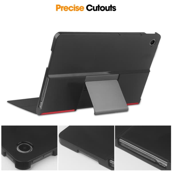 SKALO Lenovo Tab Plus 11.5" Duofold PU-Läder Fodral - Röd