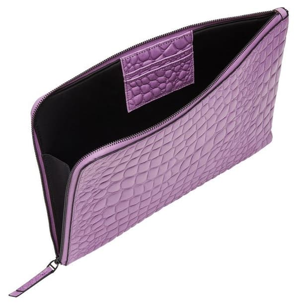 LIEBESKIND BERLIN pappersväska Waxy Croco Laptopväska Digital Lavender [198674] - laptopväska datorväska