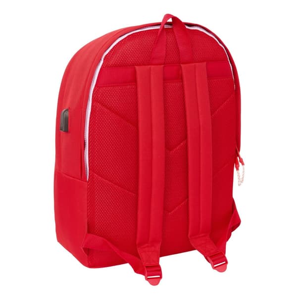 Rygsæk til bærbar computer og tablet med USB output Sevilla Fútbol Club Rød 31 x 44 x 18 cm