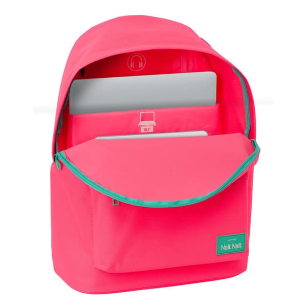 Laptop rygsæk Nait Nait Fluor Pink 31 x 41 x 16 cm