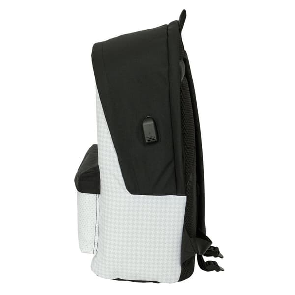 Laptop rygsæk Real Madrid C.F. 24/25 Hvid Grå 31 x 44 x 18 cm 15,6"