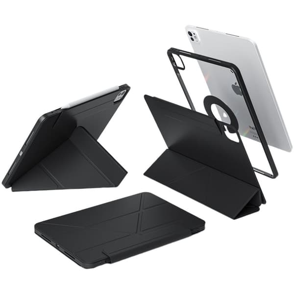 INF Y-taittuva pyörivä tablet-kotelo iPadille 7/8/9 (10,2 tuumaa) - musta