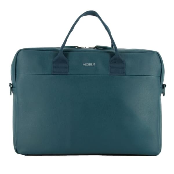 Laptopväska 11-14", PC/Surfplatta Axelväska, Kompatibel MacBook 13", Läderlook, Preussian Blue