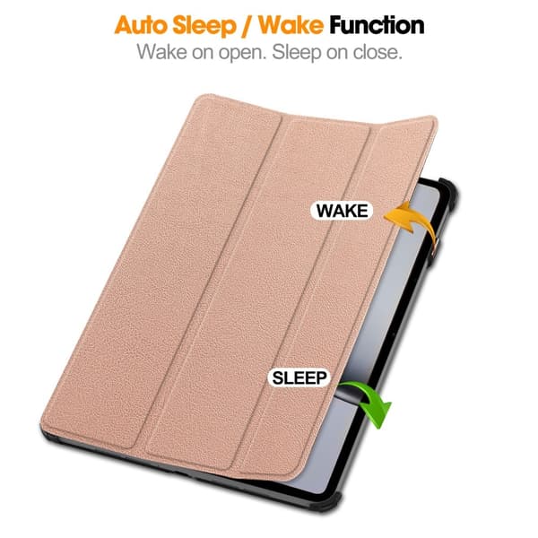 SKALO OnePlus Pad 2 Trifold Flip Cover - Rosa guld