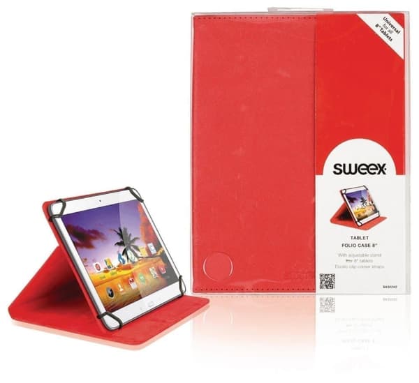 49 x Fodral Surfplatta Tablett 8" tum Universal Röd & Rosa