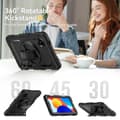 Pikkukuva 4 / 11: SKALO Xiaomi Redmi Pad SE 8.7 Armor 360 kahva olkahihna+Näytönsuoja Kotelo - Musta