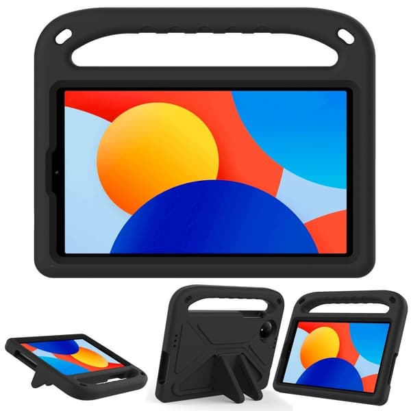 SKALO Xiaomi Redmi Pad SE 8.7 Barnskal med handtag och ställ - Svart