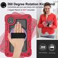 Pikkukuva 3 / 9: SKALO Xiaomi Redmi Pad SE 8.7 Extra Shockproof Armor 360 Kahva/Tripod Suojakuori - Punainen