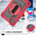 Pikkukuva 4 / 9: SKALO Xiaomi Redmi Pad SE 8.7 Extra Shockproof Armor 360 Kahva/Tripod Suojakuori - Punainen