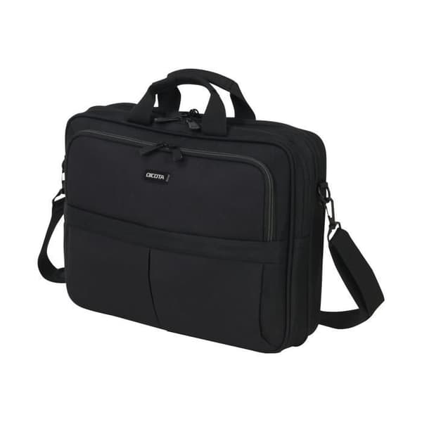 DICOTA Top Traveler SCALE väska - 17,3" - Svart - Skumvaddering och elastiska fästband