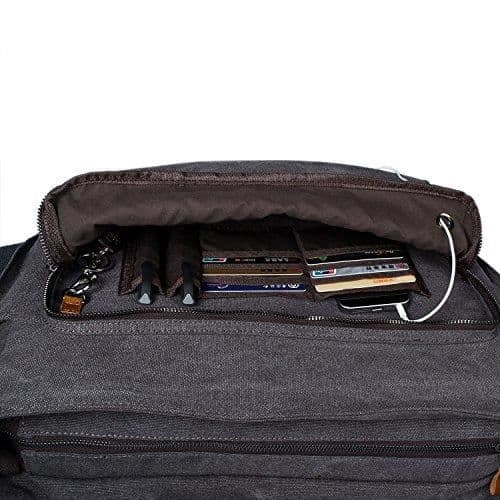 Estarer Laptopväska 15,6 tums Canvas Retro Portfölj för män Messenger Crossbody Portfölj för T MBM0166d