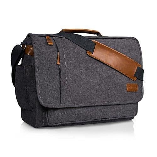 Estarer Laptopväska 15,6 tums Canvas Retro Portfölj för män Messenger Crossbody Portfölj för T MBM0166d