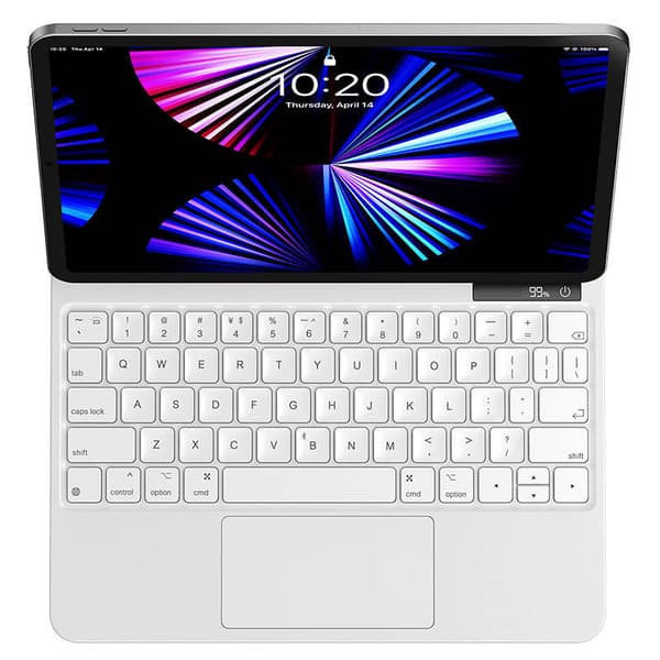 Taske med tastatur til iPad Baseus Brilliance PRO 10, 10,9" (hvid)