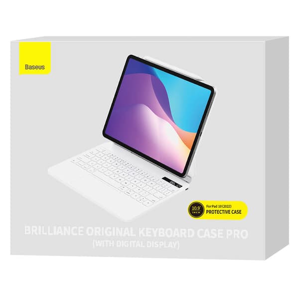 Taske med tastatur til iPad Baseus Brilliance PRO 10, 10,9" (hvid)