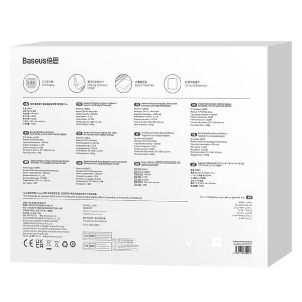 Taske med tastatur til iPad Baseus Brilliance PRO 10, 10,9" (hvid)