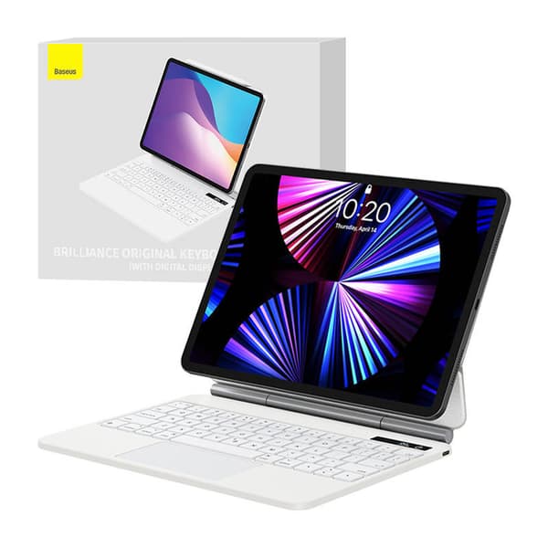 Taske med tastatur til iPad Baseus Brilliance PRO 10, 10,9" (hvid)