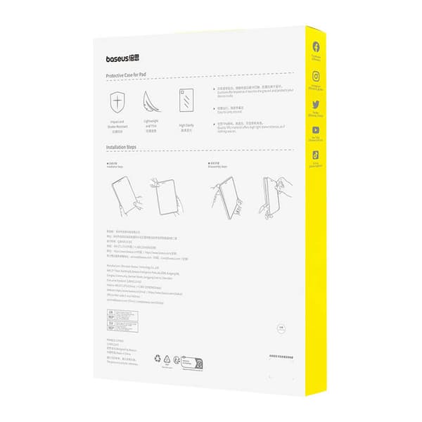 Etui ochronne Baseus Simple Pad Pro (2018/2020/2021/2022) 12,9" (przeźroczyste)