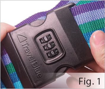 Security Strap 5 cm x 200 cm, Code lock + name tag