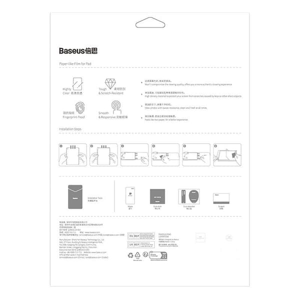 Baseus Paperfeel film til Pad Pro (2018/2020/2021/2022) 12,9″, klar