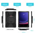 Pikkukuva 11 / 11: SKALO Samsung Tab S10 Ultra Extra Shockproof Armor 360 Kahva/Tripod Suojakuori - Musta