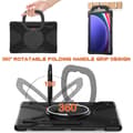 Pikkukuva 2 / 11: SKALO Samsung Tab S10 Ultra Extra Shockproof Armor 360 Kahva/Tripod Suojakuori - Musta