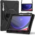 Pikkukuva 3 / 7: SKALO Samsung Tab S10 Ultra Extra Shock Resistant Armor Handle Kuori Olkahihnalla - Musta