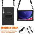Pikkukuva 4 / 7: SKALO Samsung Tab S10 Ultra Extra Shock Resistant Armor Handle Kuori Olkahihnalla - Musta