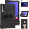 Pikkukuva 7 / 7: SKALO Samsung Tab S10 Ultra Extra Shock Resistant Armor Handle Kuori Olkahihnalla - Musta