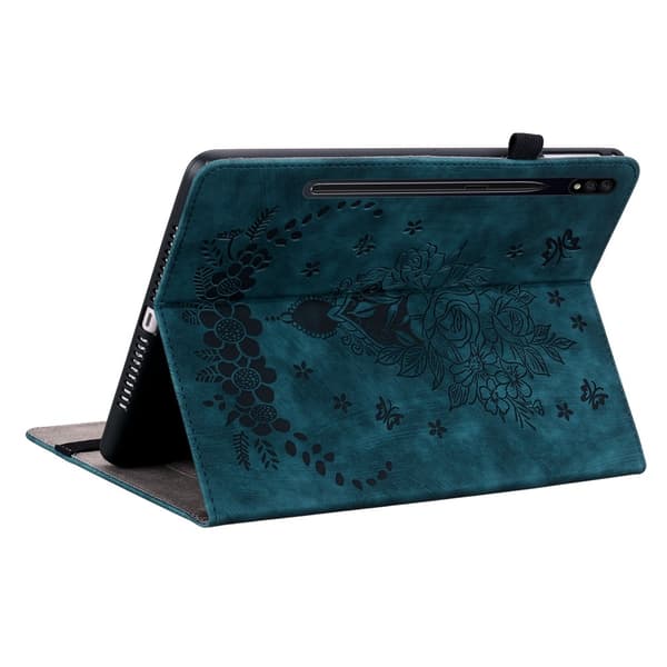 SKALO Samsung Tab S10 Plus Mandala Butterfly Flip Cover - Blå