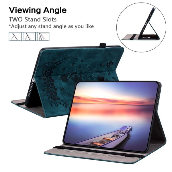 SKALO Samsung Tab S10 Plus Mandala Butterfly Flip Cover - Blå