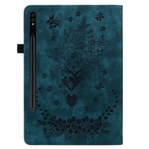 SKALO Samsung Tab S10 Plus Mandala Butterfly Flip Cover - Blå