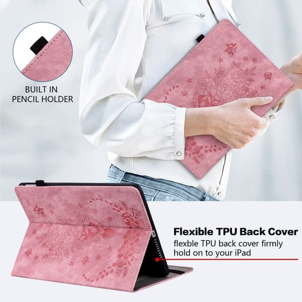 SKALO Samsung Tab S10 Plus Mandala Butterfly Suojakotelo - Pinkki