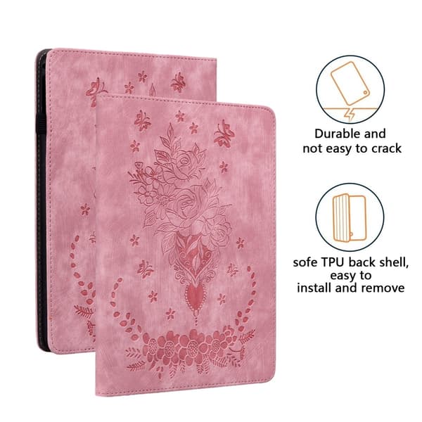 SKALO Samsung Tab S10 Plus Mandala Butterfly Suojakotelo - Pinkki
