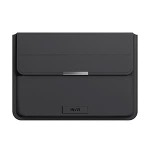INVZI-nahkakotelo/kansi jalustatoiminnolla MacBook Prolle/Air 13"/14" (musta)