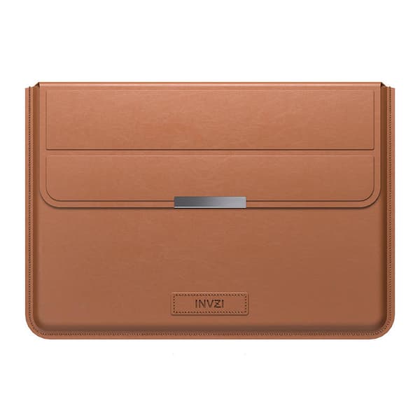 INVZI læderetui/cover med stativfunktion til MacBook Pro/Air 13"/14" (brun)