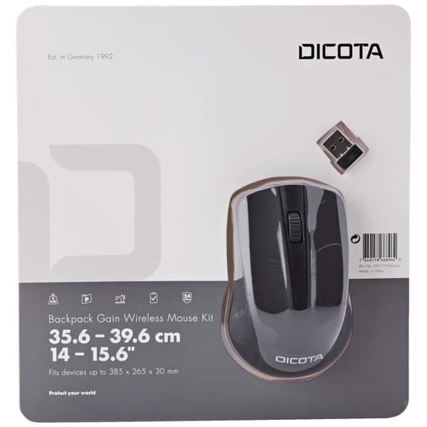 DICOTA Laptopväska 39,6 cm (15,6") - Svart - Vattentät - 400 mm