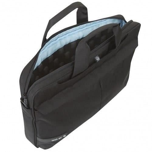 TECHAIR Soft Modern Premium 15,6" laptopväska - Sidoskydd - Trolleyfäste - Svart - Blått foder