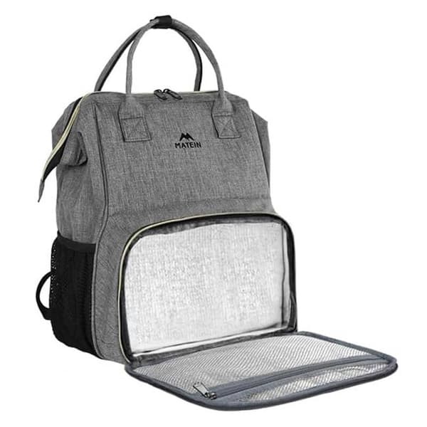 Laptop-ryggsekk / lunsjpose 15,6'' Matein 1368 USB Grå