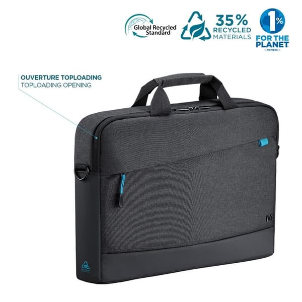 Laptopväska - Mobilis - Trendy - 11-14'' - Vattentåligt tyg - Svart