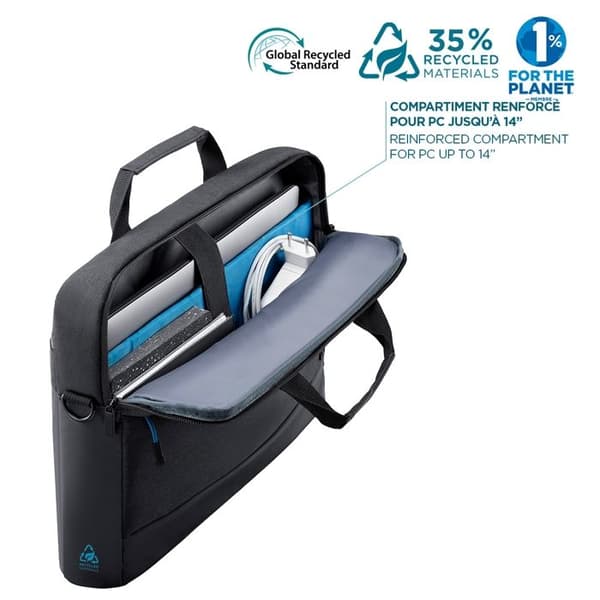 Laptopväska - Mobilis - Trendy - 11-14'' - Vattentåligt tyg - Svart