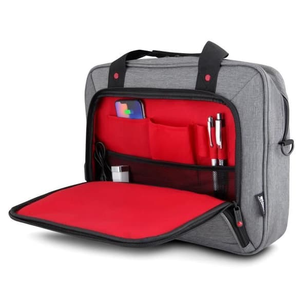 Laptopväska - URBAN FACTORY - MTE14UF - 13''/14'' - USB-port - Gråmelerad