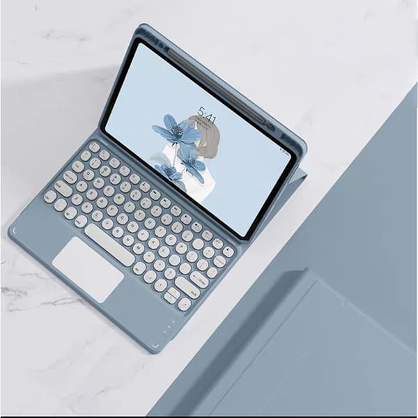 INF Xiaomi Pad 5/5 Pro Bluetooth-tangentbordfodral med styrplatta - Mist Blue