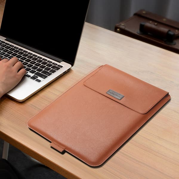 INF Laptopfodral, skyddande fodral i PU-läder
