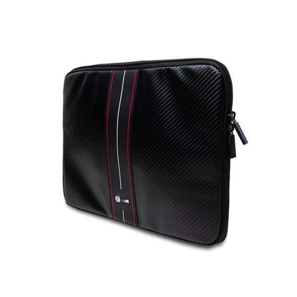 BMW Kolfiberröda ränder ärm - Etui för bärbar dator 13" / 14" (svart)