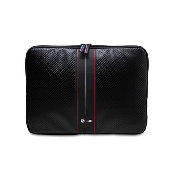 BMW Kolfiberröda ränder ärm - Etui för bärbar dator 13" / 14" (svart)