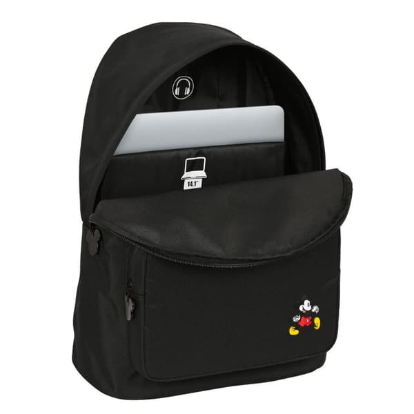 Laptop Ryggsekk Mickey Mouse Clubhouse Svart 31 x 41 x 16 cm