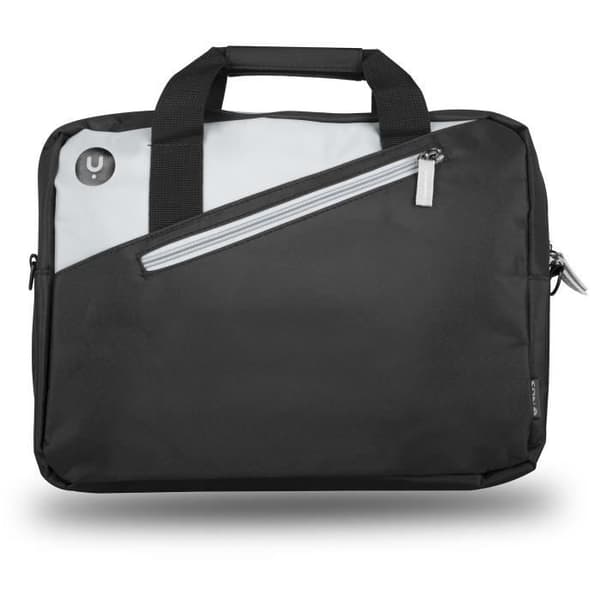 NGS GINGER BLACK14 - Laptopväska upp till 14", med fack och yttre ficka, svart-antracitfärg