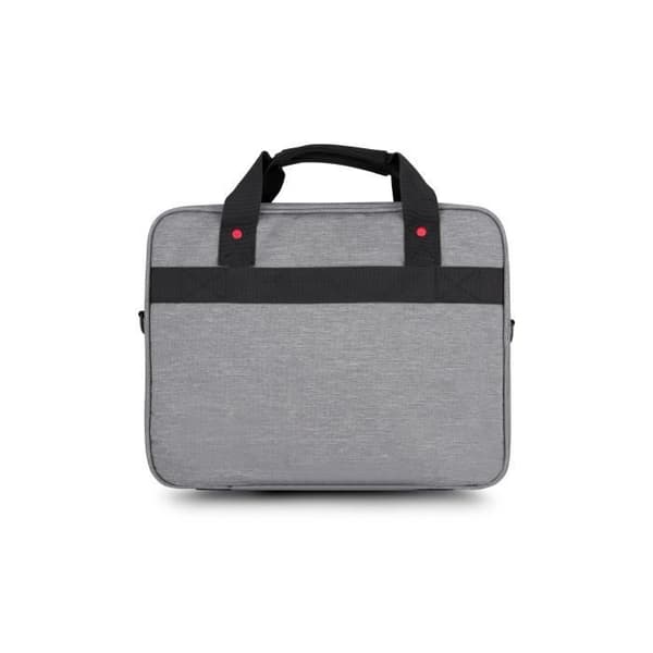 URBAN FACTORY Laptopväska MTE15UF - 15,6'' - USB-port och kabel för smartphones och surfplattor - Ljunggrå